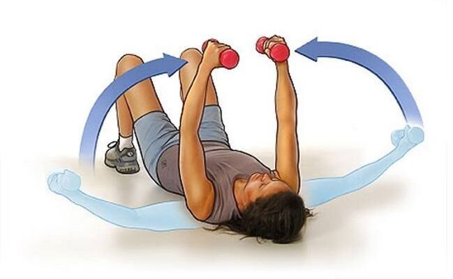 ehersisyo uban sa dumbbells alang sa dughan pagpadako